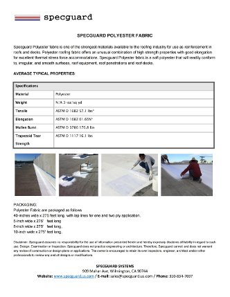 Polyester Fabric Data Sheet